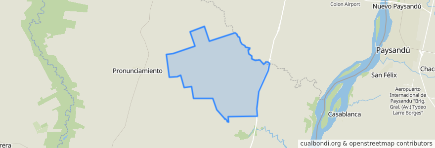 Mapa de ubicacion de Junta de Gobierno de San Cipriano.