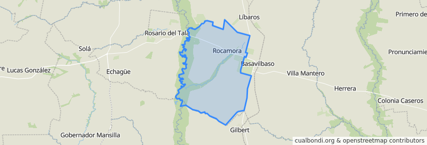 Mapa de ubicacion de Junta de Gobierno de Rocamora.