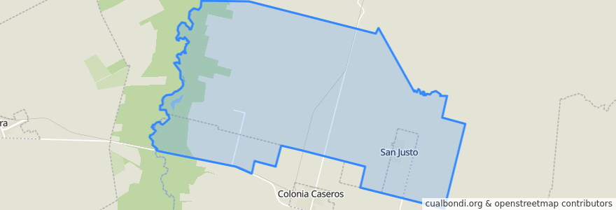 Mapa de ubicacion de Municipio de San Justo.