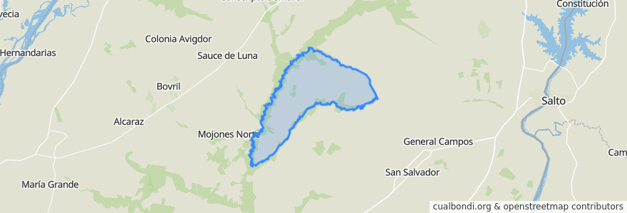 Mapa de ubicacion de Junta de Gobierno de Lucas Norte.