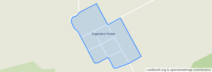 Mapa de ubicacion de Ingeniero Foster.