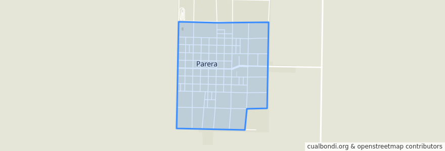 Mapa de ubicacion de Parera.