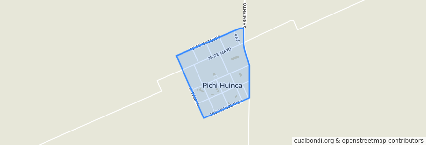 Mapa de ubicacion de Pichi Huinca.