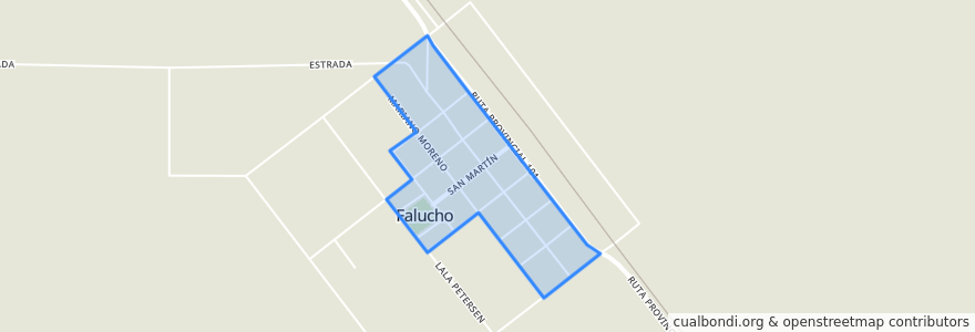 Mapa de ubicacion de Falucho.