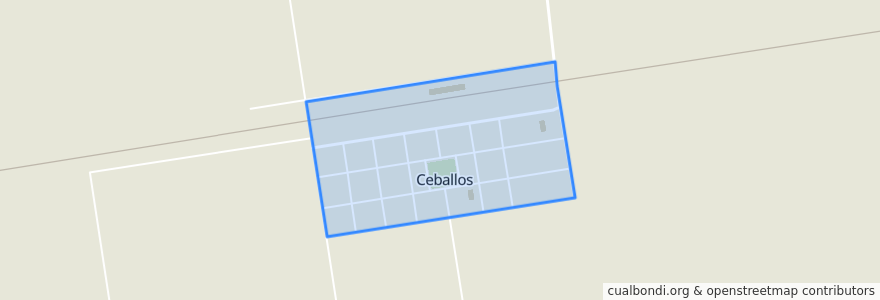 Mapa de ubicacion de Ceballos.