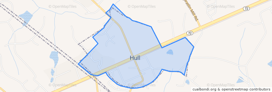 Mapa de ubicacion de Hull.