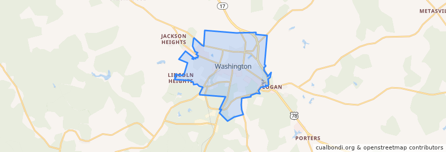 Mapa de ubicacion de Washington.