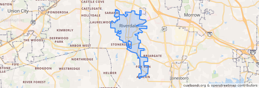 Mapa de ubicacion de Riverdale.