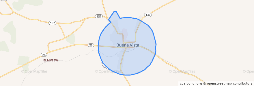 Mapa de ubicacion de Buena Vista.