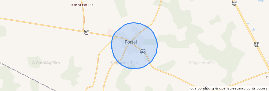 Mapa de ubicacion de Portal.