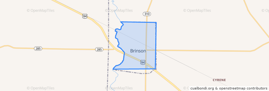 Mapa de ubicacion de Brinson.