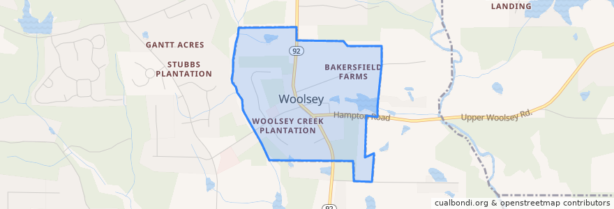 Mapa de ubicacion de Woolsey.