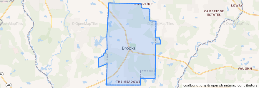 Mapa de ubicacion de Brooks.