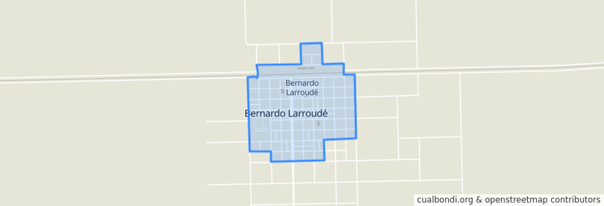 Mapa de ubicacion de Bernardo Larroudé.