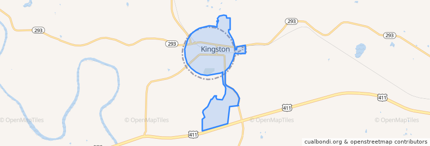 Mapa de ubicacion de Kingston.