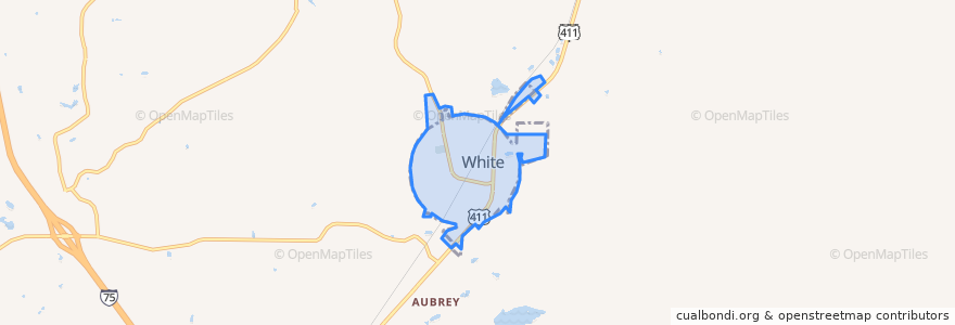 Mapa de ubicacion de White.