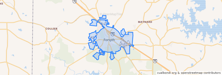 Mapa de ubicacion de Forsyth.