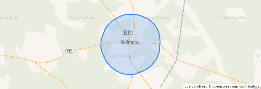 Mapa de ubicacion de Stillmore.