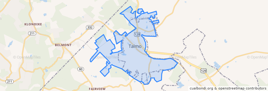 Mapa de ubicacion de Talmo.