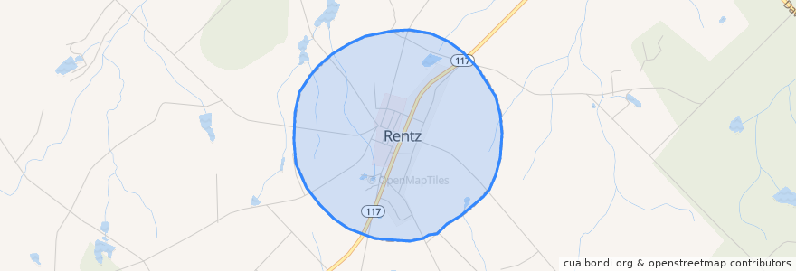 Mapa de ubicacion de Rentz.