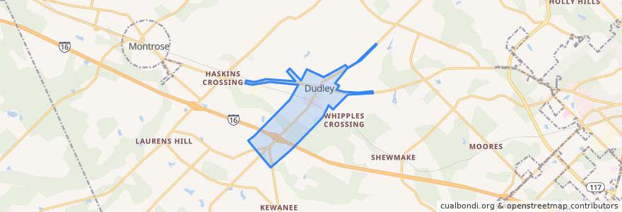 Mapa de ubicacion de Dudley.