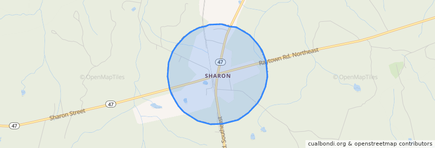 Mapa de ubicacion de Sharon.