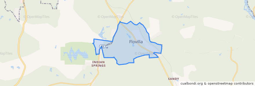 Mapa de ubicacion de Flovilla.