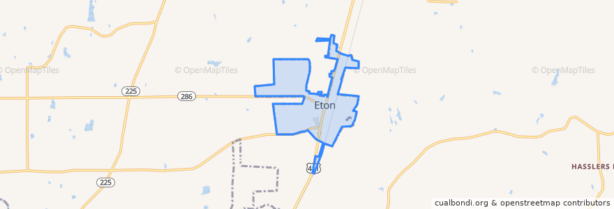 Mapa de ubicacion de Eton.