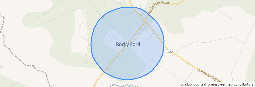 Mapa de ubicacion de Rocky Ford.