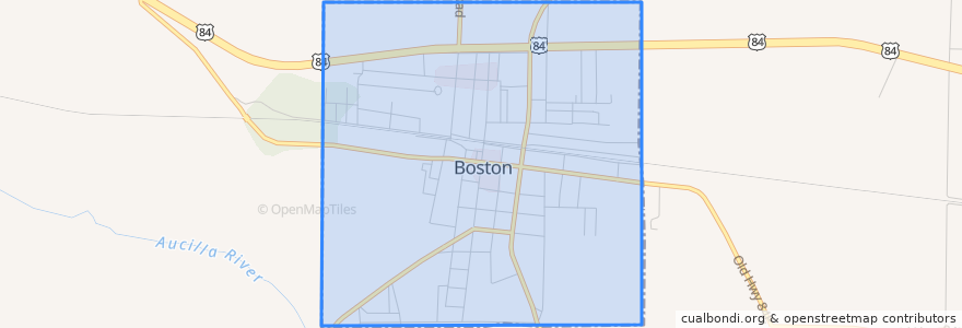 Mapa de ubicacion de Boston.