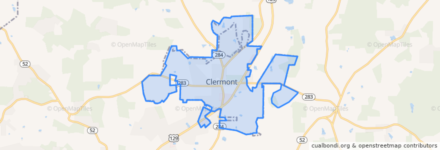 Mapa de ubicacion de Clermont.