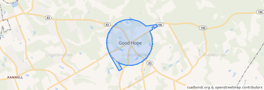 Mapa de ubicacion de Good Hope.