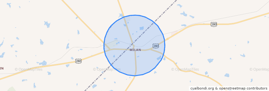 Mapa de ubicacion de Milan.