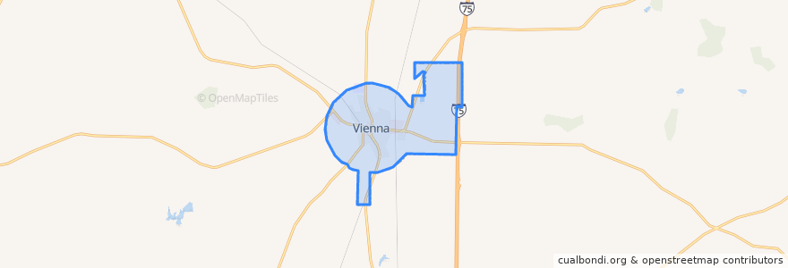 Mapa de ubicacion de Vienna.