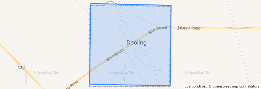 Mapa de ubicacion de Dooling.