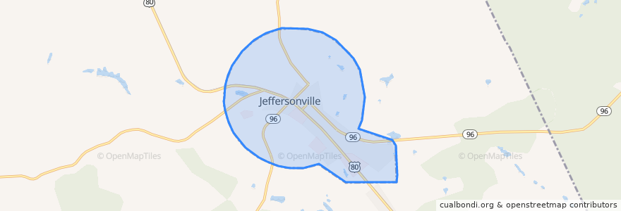 Mapa de ubicacion de Jeffersonville.