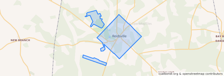 Mapa de ubicacion de Reidsville.