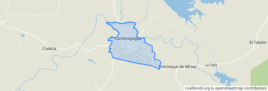 Mapa de ubicacion de Ciudad de Cumanayagua.