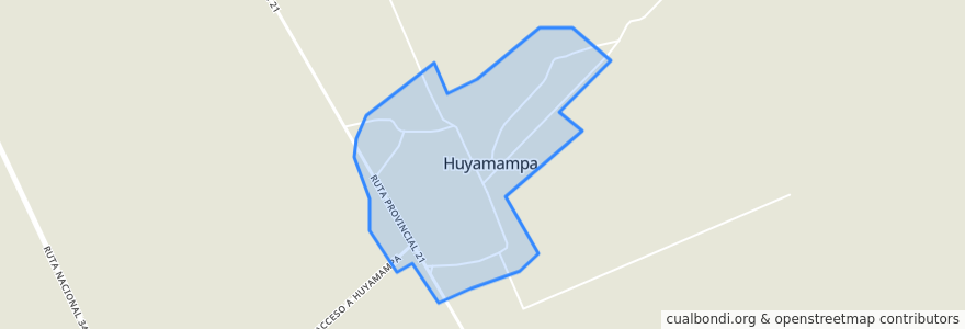 Mapa de ubicacion de Huyamampa.