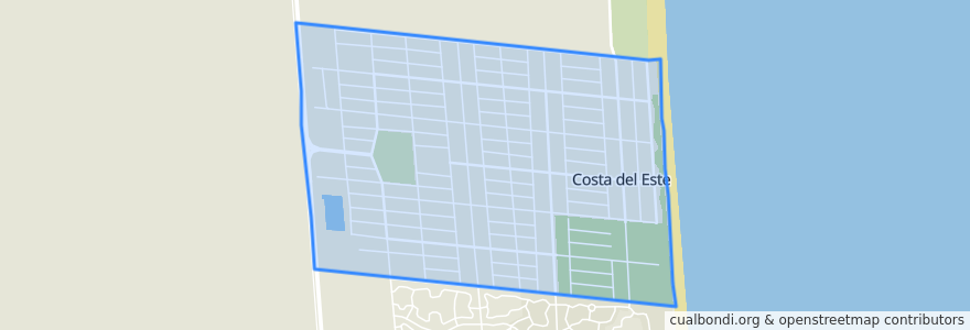 Mapa de ubicacion de Costa del Este.