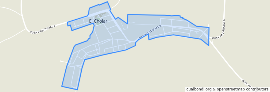 Mapa de ubicacion de El Cholar.