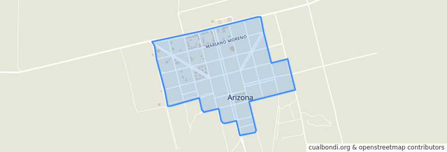 Mapa de ubicacion de Arizona.