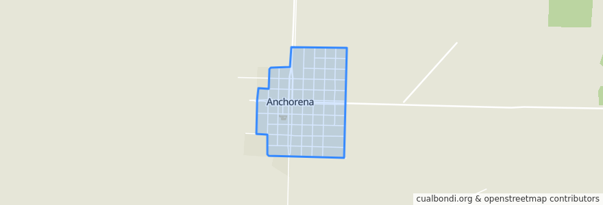 Mapa de ubicacion de Anchorena.