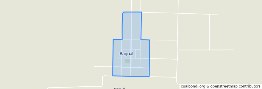 Mapa de ubicacion de Bagual.