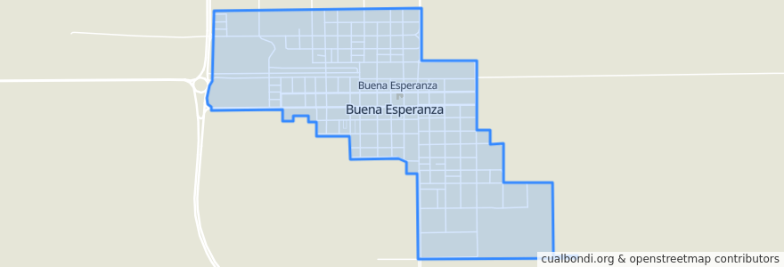 Mapa de ubicacion de Buena Esperanza.