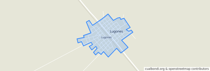 Mapa de ubicacion de Lugones.