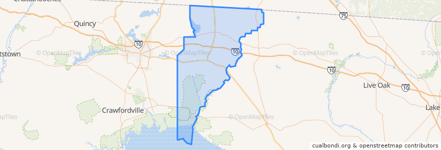 Mapa de ubicacion de Jefferson County.