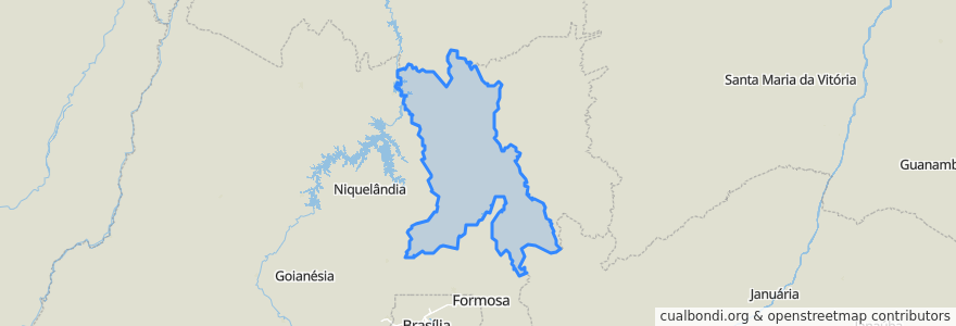 Mapa de ubicacion de Região Geográfica Imediata de Flores de Goiás.