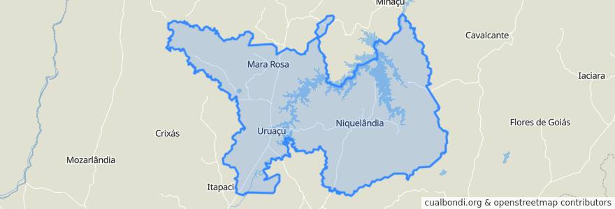 Mapa de ubicacion de Região Geográfica Imediata de Uruaçu - Niquelândia.