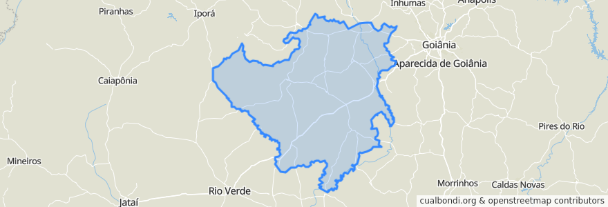 Mapa de ubicacion de Região Geográfica Imediata de Palmeiras de Goiás.